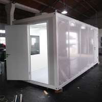 outdoor container office with stainless equipment